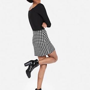 Black and White Patterned Skirt